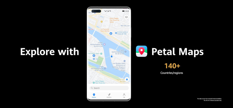 Petal Maps предоставляет точное определение местоположения, поиск адресов и списки избранных мест в более чем 140 странах и регионах мира