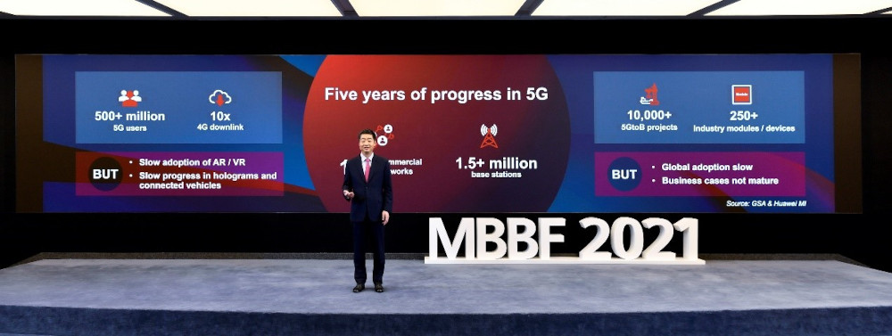 Кен Ху, действующий председатель Huawei, рассказывает о развитии 5G в рамках MBBF 2021